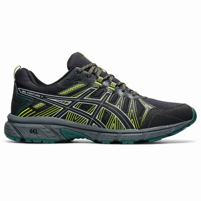 Asics Gel-Venture 7 - Miesten Polkujuoksukengät - Mustat